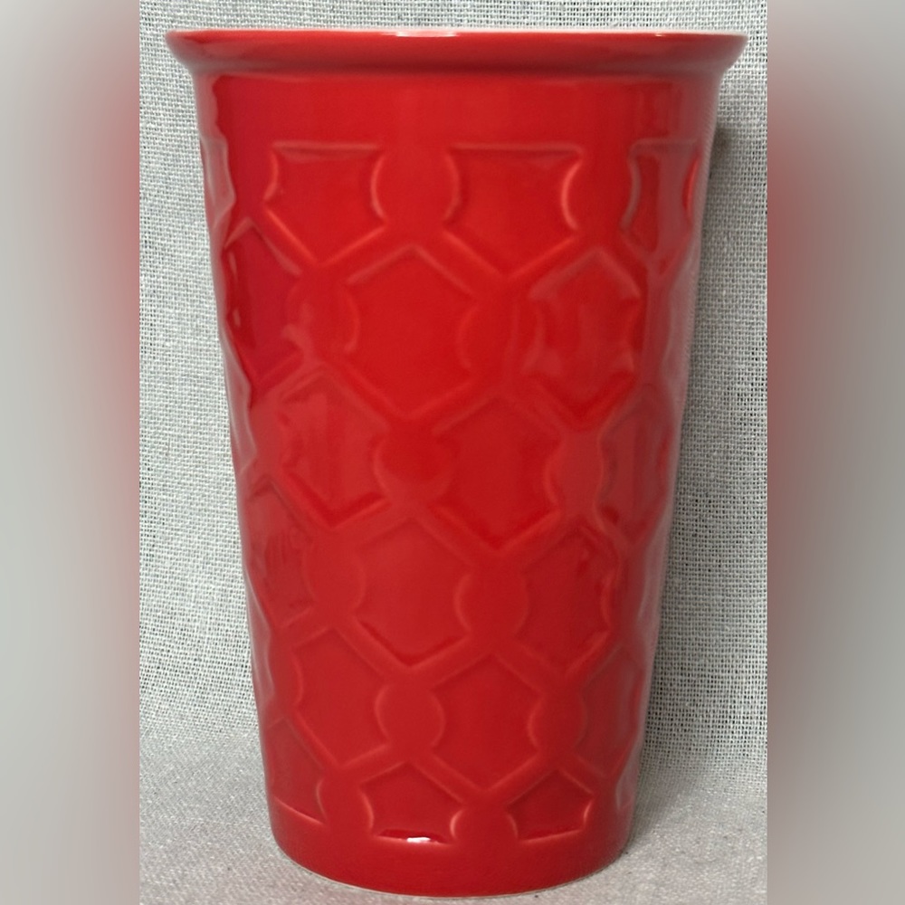 Sonoma Life + Style red tall mug. NWOT measurements shown in photos
